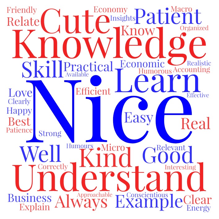 Quantitative Methods Feedback Word Cloud